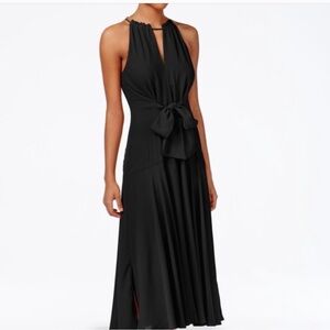 RACHEL Rachel Roy Claudette Tie Front Midi Dress Halter Neck Sz 6